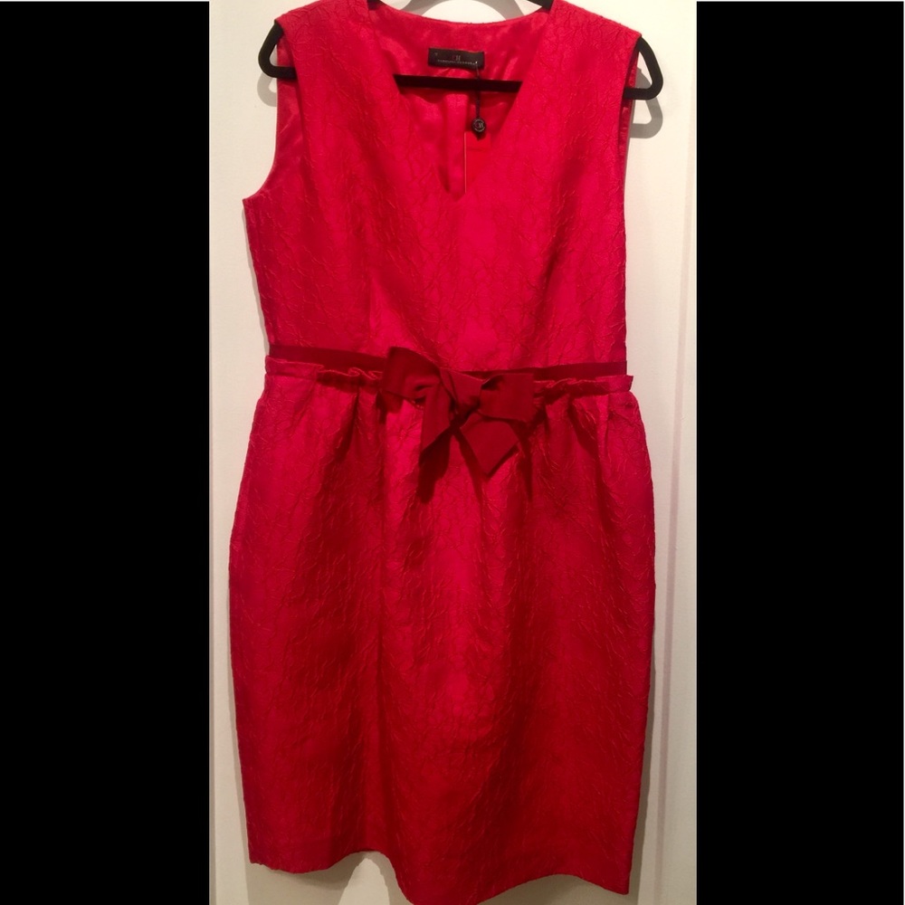 Red Carolina Herrera dress